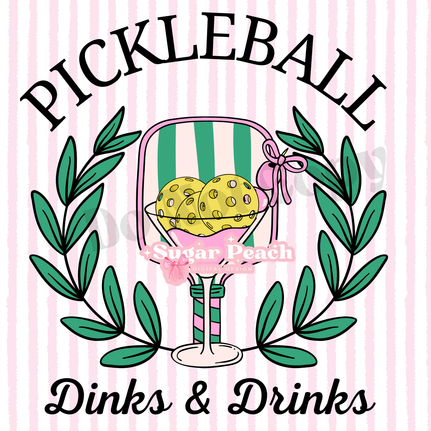 Pickleball -Dinks & Drinks PNG Download