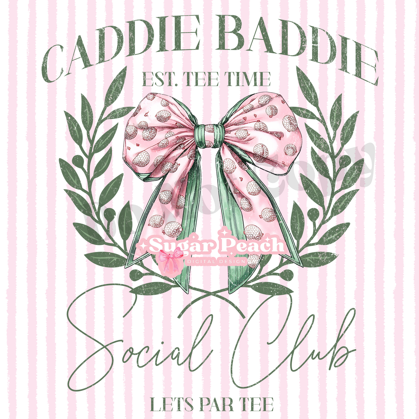 Caddie Baddie Golf Coquette PNG Download